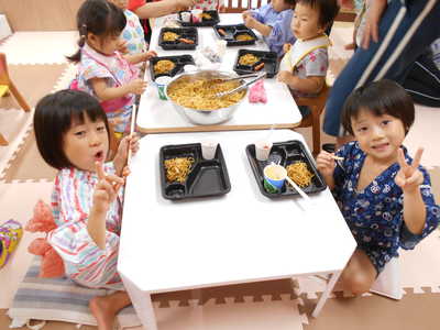  元気いっぱい！おいしいね♡