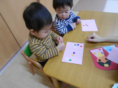  「これでいいかな」「上手だよ」