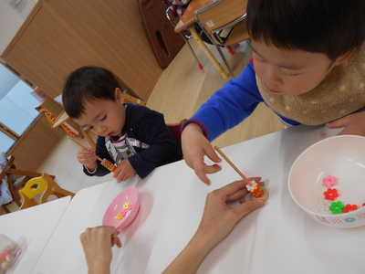  ひよこ組さんも挑戦してますよ