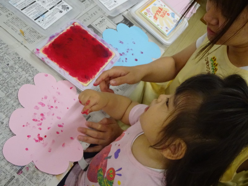 指スタンプぽんぽんぽん♪