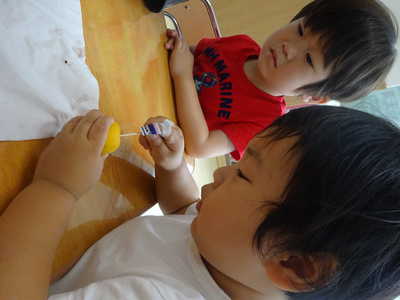  へたをとります!