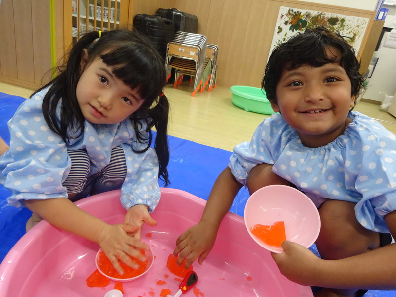 寒天遊びをしたよ💗